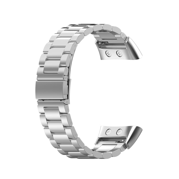 For Garmin Forerunner 45 / 45S / Swim 2 Universal Three Beads Stainless Steel Watch Band(Silver)