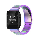 For Garmin Forerunner 35 / 30 Universal Three Beads Stainless Steel Watch Band(Colorful)