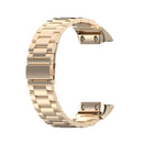 For Garmin Forerunner 35 / 30 Universal Three Beads Stainless Steel Watch Band(Champagne Gold()
