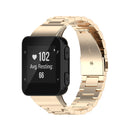 For Garmin Forerunner 35 / 30 Universal Three Beads Stainless Steel Watch Band(Champagne Gold()