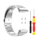 For Garmin Forerunner 35 / 30 Universal Three Beads Stainless Steel Watch Band(Silver)