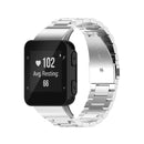 For Garmin Forerunner 35 / 30 Universal Three Beads Stainless Steel Watch Band(Silver)