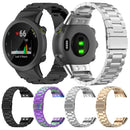For Garmin Forerunner 35 / 30 Universal Three Beads Stainless Steel Watch Band(Champagne Gold()