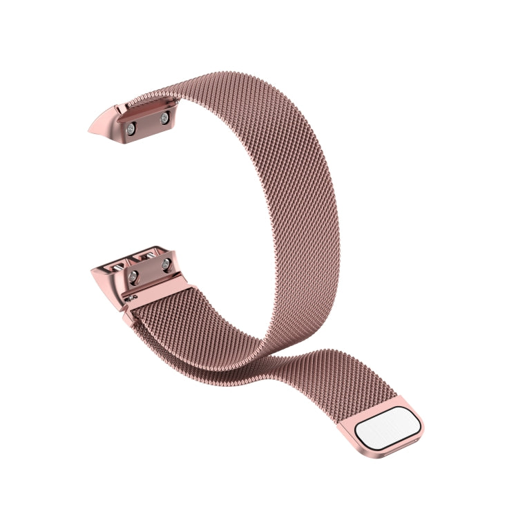 For Garmin Forerunner 35 / 30 Milanese Watch Band(Rose Pink)