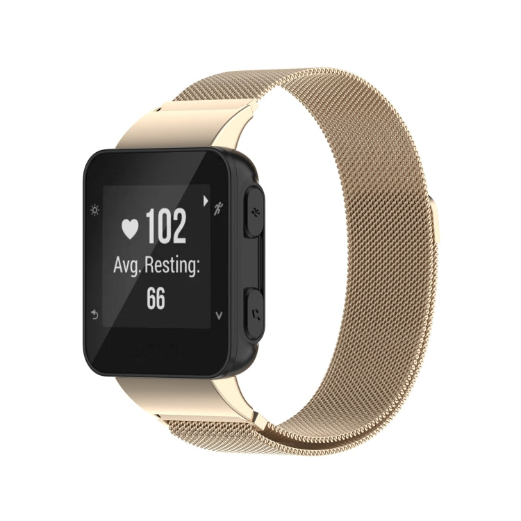 For Garmin Forerunner 35 / 30 Milanese Watch Band(Champagne Gold)