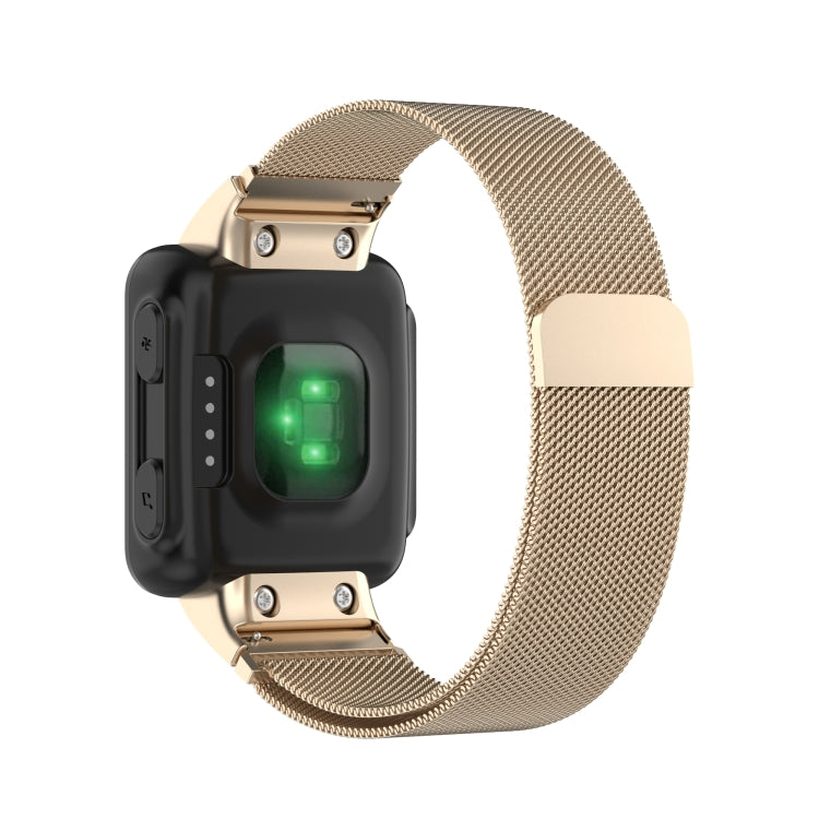 For Garmin Forerunner 35 / 30 Milanese Watch Band(Champagne Gold)