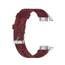 For Garmin Forerunner 35 / 30 Universal Nylon Canvas Watch Band(Wine Red)