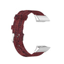 For Garmin Forerunner 35 / 30 Universal Nylon Canvas Watch Band(Wine Red)