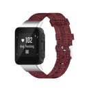For Garmin Forerunner 35 / 30 Universal Nylon Canvas Watch Band(Wine Red)