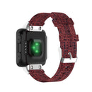 For Garmin Forerunner 35 / 30 Universal Nylon Canvas Watch Band(Wine Red)