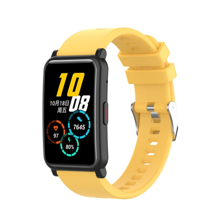 For Huawei Honor Watch ES Silicone Watch Band(Yellow)