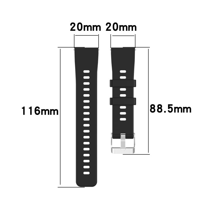 For Huawei Honor Watch ES Silicone Watch Band(White)