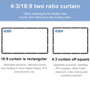 Folding Milk Silk Polyester Projector Film Curtain, Size:60 inch (4:3) Projection Area: 120 x 90cm