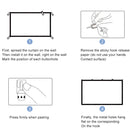 Folding Milk Silk Polyester Projector Film Curtain, Size:100 inch (16:9) Projection Area: 221 x 125cm