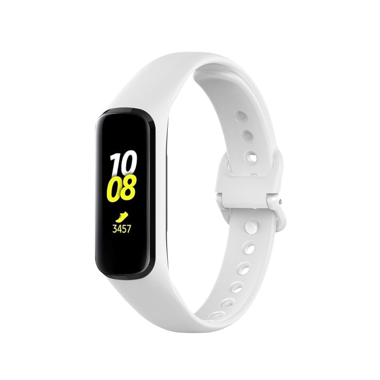 For Samsung Galaxy Fit 2 Silicone Watch Band(White)
