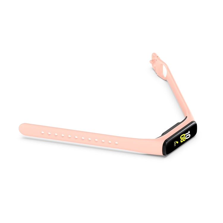For Samsung Galaxy Fit 2 Silicone Watch Band(Pink)