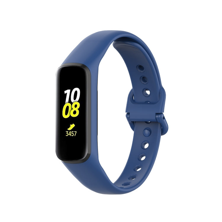 For Samsung Galaxy Fit 2 Silicone Watch Band(Dark Blue)