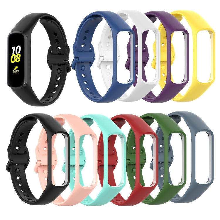 For Samsung Galaxy Fit 2 Silicone Watch Band(Black)