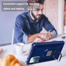 For Samsung Galaxy S20 FE Carbon Fiber Protective Case with 360 Degree Rotating Ring Holder(Blue)