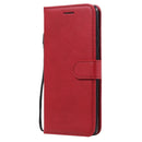 For Samsung Galaxy S20 Lite / S20 FE 5G / S20 Fan Edition Solid Color Horizontal Flip Protective Leather Case with Holder & Card Slots & Wallet & Photo Frame & Lanyard(Red)