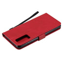 For Samsung Galaxy S20 Lite / S20 FE 5G / S20 Fan Edition Solid Color Horizontal Flip Protective Leather Case with Holder & Card Slots & Wallet & Photo Frame & Lanyard(Red)