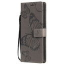 For Samsung Galaxy S20 FE 5G / S20 Lite 3D Butterflies Embossing Pattern Horizontal Flip Leather Case with Holder & Card Slot & Wallet(Gray)