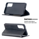 For Samsung Galaxy S21 5G Rhombus Texture Horizontal Flip Magnetic Leather Case with Holder & Card Slots(Black)