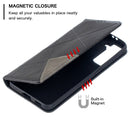 For Samsung Galaxy S21 5G Rhombus Texture Horizontal Flip Magnetic Leather Case with Holder & Card Slots(Black)