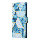 For Samsung Galaxy A70 Marble Bronzing Stitching Horizontal Flip PU Leather Case with Holder & Card Slots & Wallet & Photo Frame(Blue)