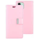 For iPhone 11 MERCURY GOOSPERY RICH DIARY Crazy Horse Texture Horizontal Flip Leather Case with Holder & Card Slots & Wallet(Pink)