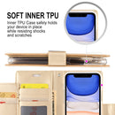 For iPhone 11 MERCURY GOOSPERY RICH DIARY Crazy Horse Texture Horizontal Flip Leather Case with Holder & Card Slots & Wallet(Mint Green)