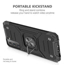 For Samsung Galaxy S21 5G Magnetic Armor Shockproof TPU + PC Case with Metal Ring Holder(Black)