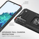 For Samsung Galaxy S21 5G Magnetic Armor Shockproof TPU + PC Case with Metal Ring Holder(Black)