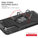 For Samsung Galaxy S21 5G Magnetic Armor Shockproof TPU + PC Case with Metal Ring Holder(Black)