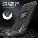 For Samsung Galaxy S21 5G Magnetic Armor Shockproof TPU + PC Case with Metal Ring Holder(Black)