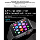 H55Pro 1.4 inch TFT Screen Smart Bluetooth Watch, Support Sleep Monitor / Heart Rate Monitor / Blood Pressure Monitor, Style: Steel Strap(Silver)
