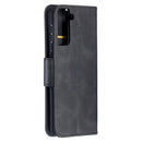 For Samsung Galaxy S21+ 5G Lambskin Texture Pure Color Horizontal Flip PU Leather Case with Holder & Card Slots & Wallet & Lanyard(Black)