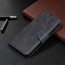 For Samsung Galaxy S21+ 5G Lambskin Texture Pure Color Horizontal Flip PU Leather Case with Holder & Card Slots & Wallet & Lanyard(Black)