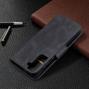 For Samsung Galaxy S21+ 5G Lambskin Texture Pure Color Horizontal Flip PU Leather Case with Holder & Card Slots & Wallet & Lanyard(Black)
