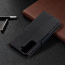 For Samsung Galaxy S21 5G Litchi Texture Pure Color Horizontal Flip Leather Case with Holder & Card Slots & Wallet & Lanyard(Black)