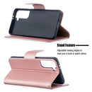 For Samsung Galaxy S21 5G Litchi Texture Pure Color Horizontal Flip Leather Case with Holder & Card Slots & Wallet & Lanyard(Rose Gold)