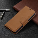 For Samsung Galaxy S21 5G Litchi Texture Pure Color Horizontal Flip Leather Case with Holder & Card Slots & Wallet & Lanyard(Brown)
