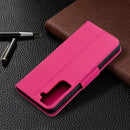 For Samsung Galaxy S21 5G Litchi Texture Pure Color Horizontal Flip Leather Case with Holder & Card Slots & Wallet & Lanyard(Rose Red)