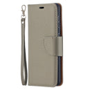 For Samsung Galaxy S21 5G Litchi Texture Pure Color Horizontal Flip Leather Case with Holder & Card Slots & Wallet & Lanyard(Grey)
