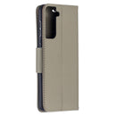 For Samsung Galaxy S21 5G Litchi Texture Pure Color Horizontal Flip Leather Case with Holder & Card Slots & Wallet & Lanyard(Grey)