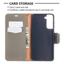 For Samsung Galaxy S21 5G Litchi Texture Pure Color Horizontal Flip Leather Case with Holder & Card Slots & Wallet & Lanyard(Grey)