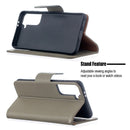 For Samsung Galaxy S21 5G Litchi Texture Pure Color Horizontal Flip Leather Case with Holder & Card Slots & Wallet & Lanyard(Grey)