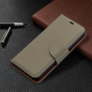 For Samsung Galaxy S21 5G Litchi Texture Pure Color Horizontal Flip Leather Case with Holder & Card Slots & Wallet & Lanyard(Grey)