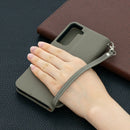 For Samsung Galaxy S21 5G Litchi Texture Pure Color Horizontal Flip Leather Case with Holder & Card Slots & Wallet & Lanyard(Grey)