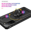 For Samsung Galaxy S21 5G Shockproof TPU + PC Protective Case with 360 Degree Rotating Holder(Black)